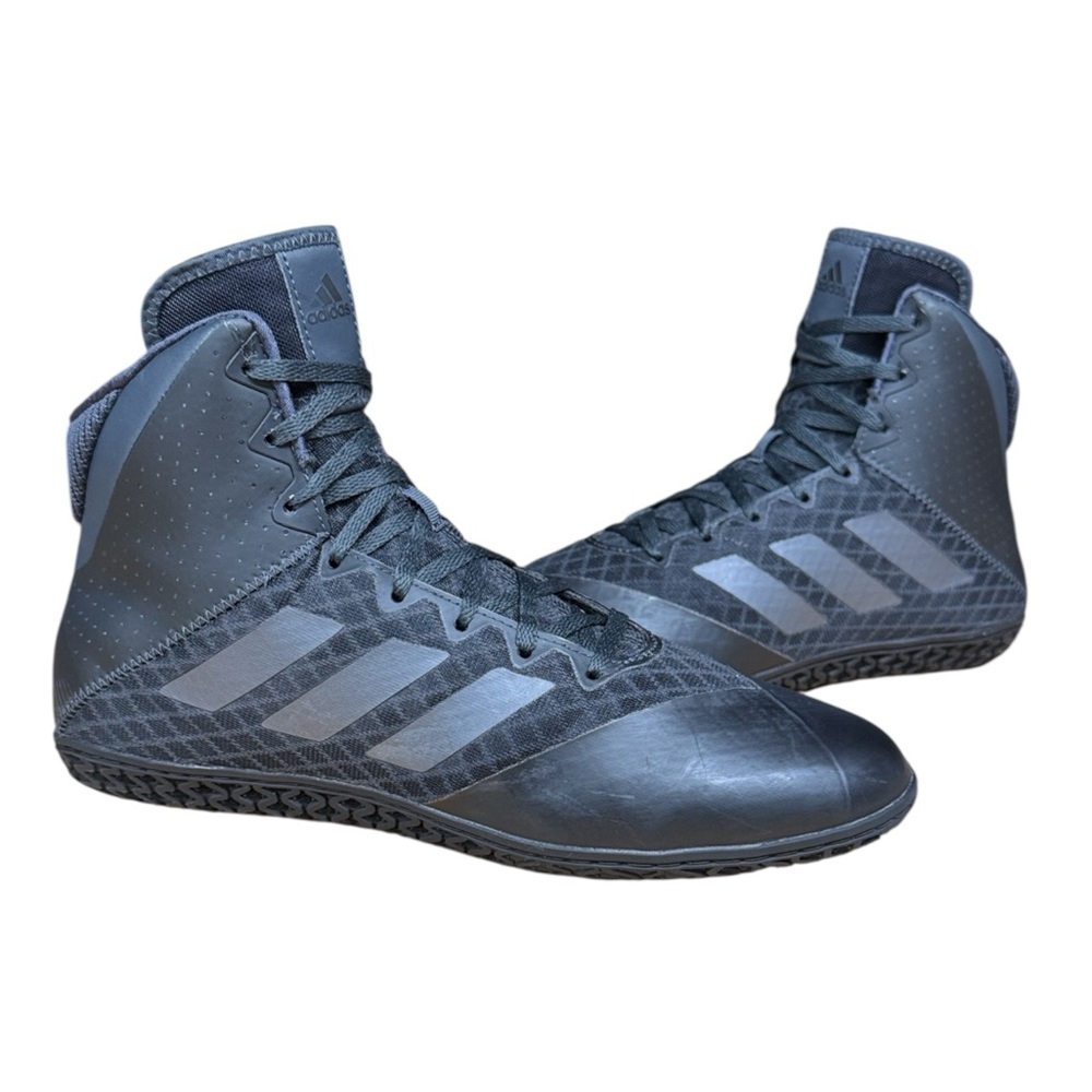 Adidas Mat Wizard 4 Black Carbon AC6971 Men's High Top Wrestling Shoes Size US 9 - Picture 4 of 13